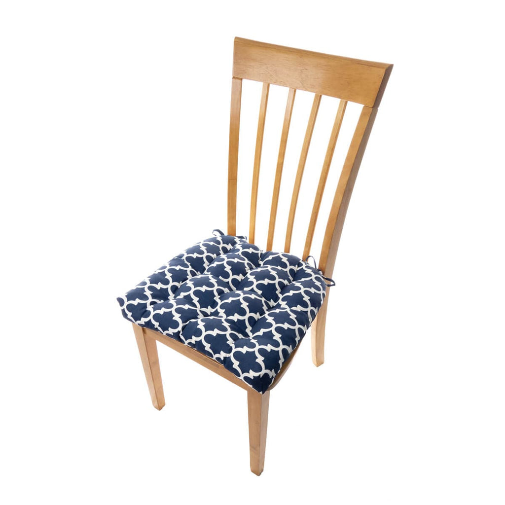 Fulton Ogee Navy Blue Indoor / Outdoor Dining Chair Pads & Patio Cushi