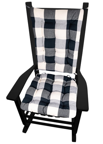 black and white buffalo check seat cushions