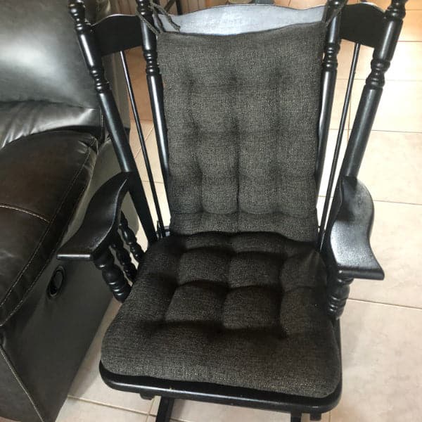 black rocking chair cushion