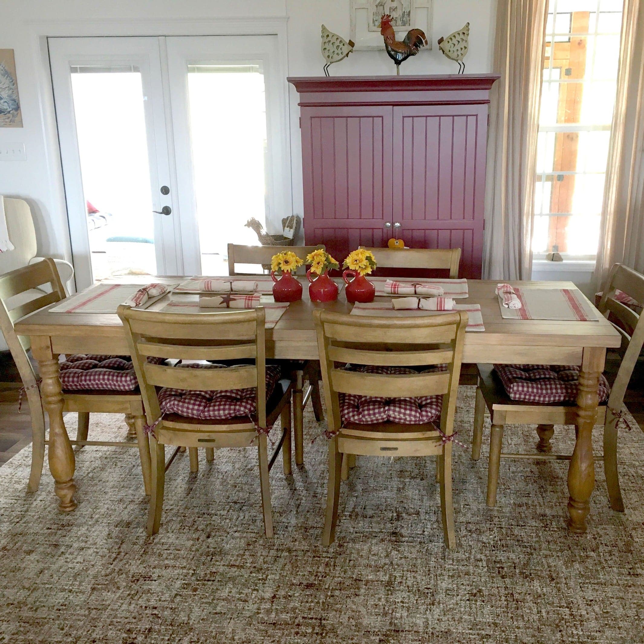 farmhouse dining room chair cushions