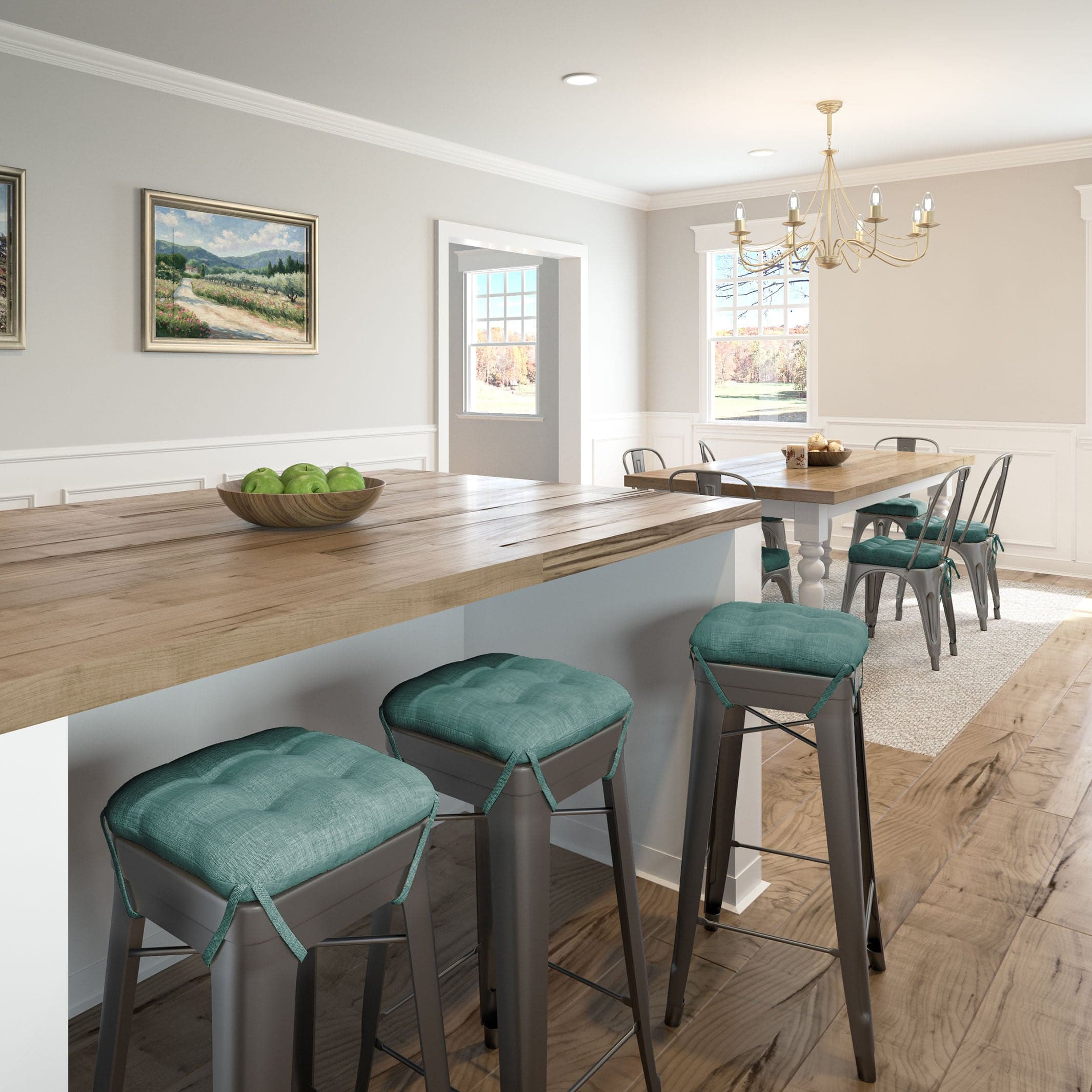 kitchen stool cushions square