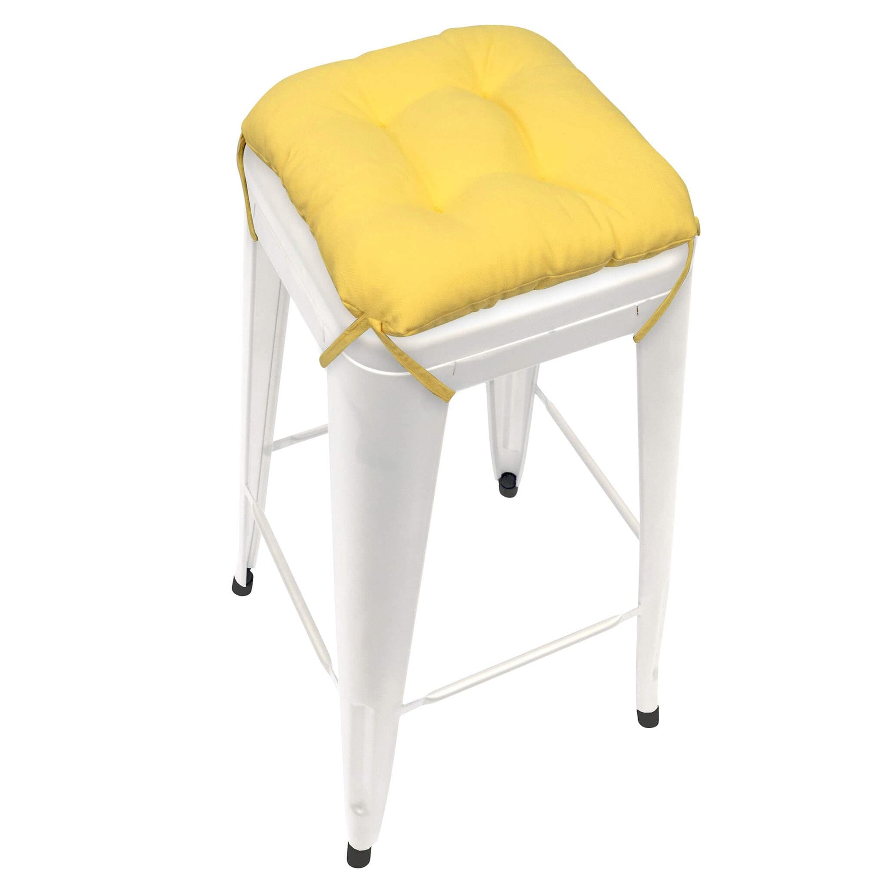 Cotton Duck Yellow Square Industrial Bar Stool Cushion 12 Barnett Home Decor