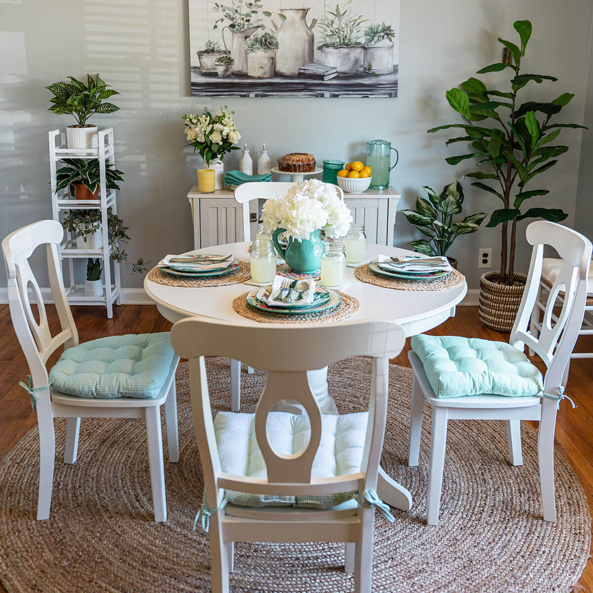 aqua dining chair cushions