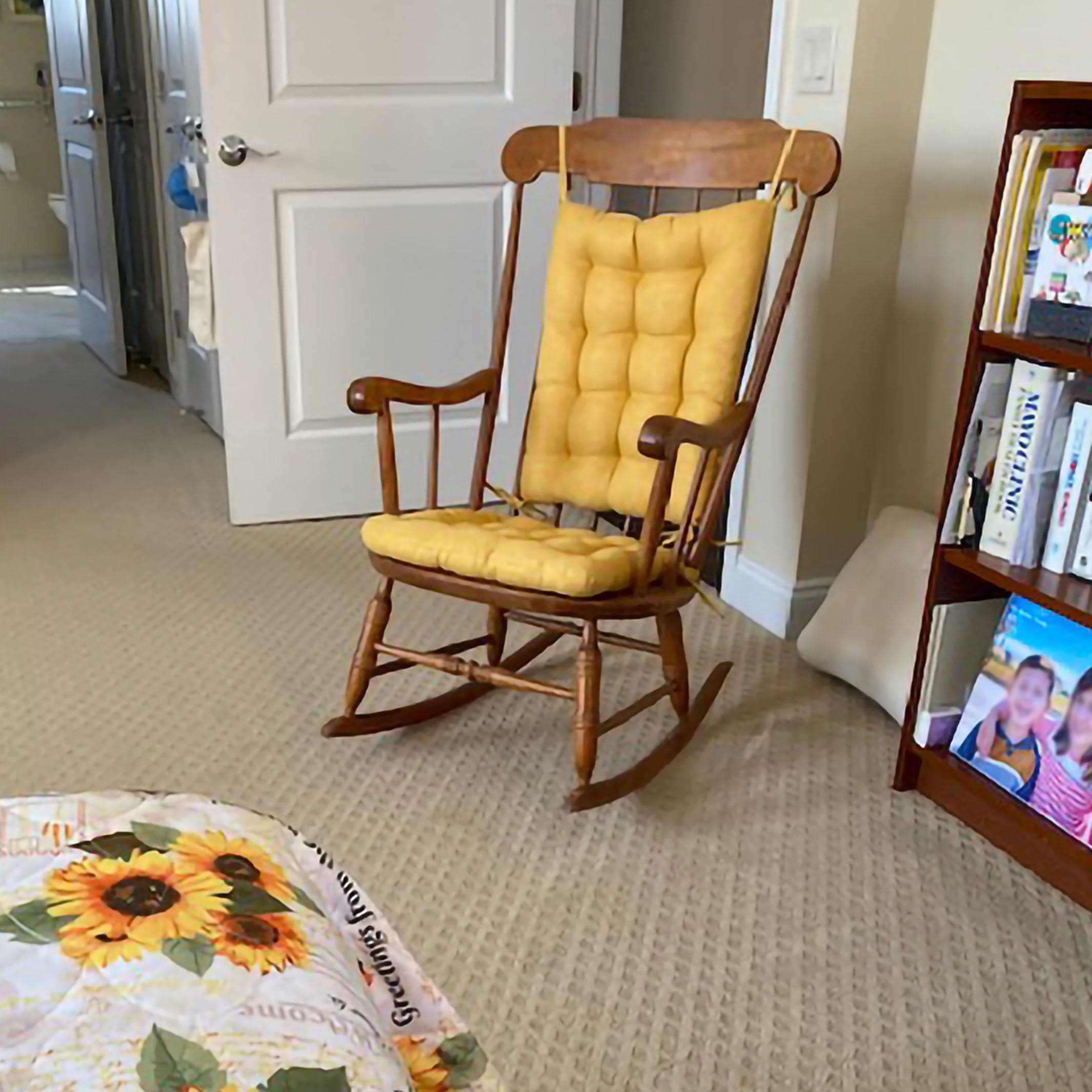 wooden rocking loveseat