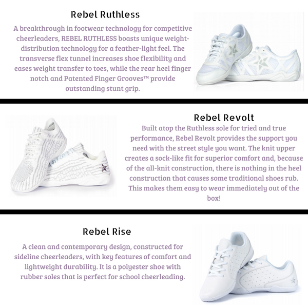 rebel revolt cheer shoes