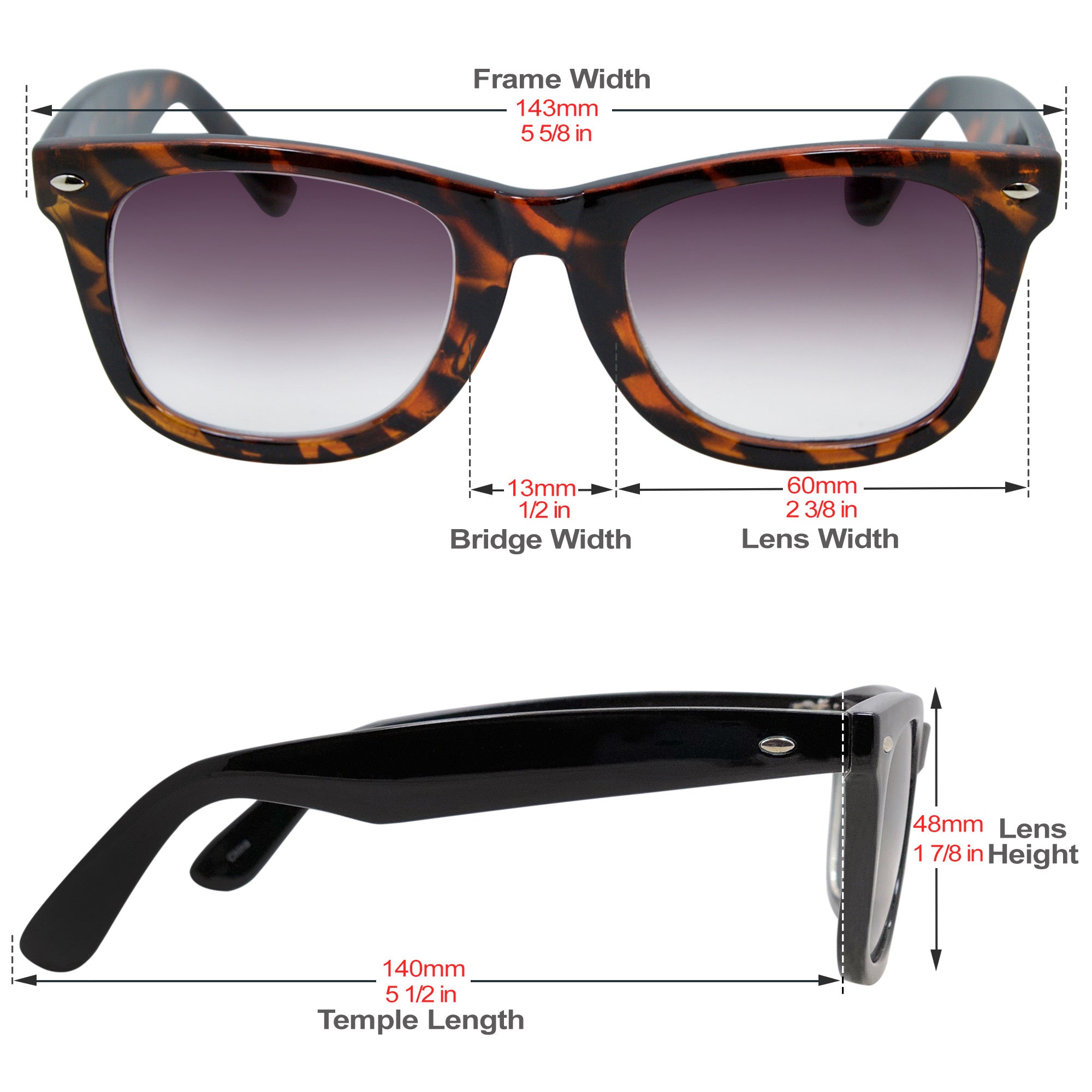 EyeCool, Classic Wayfarer Full Reader Sunglasses – In Style Eyes