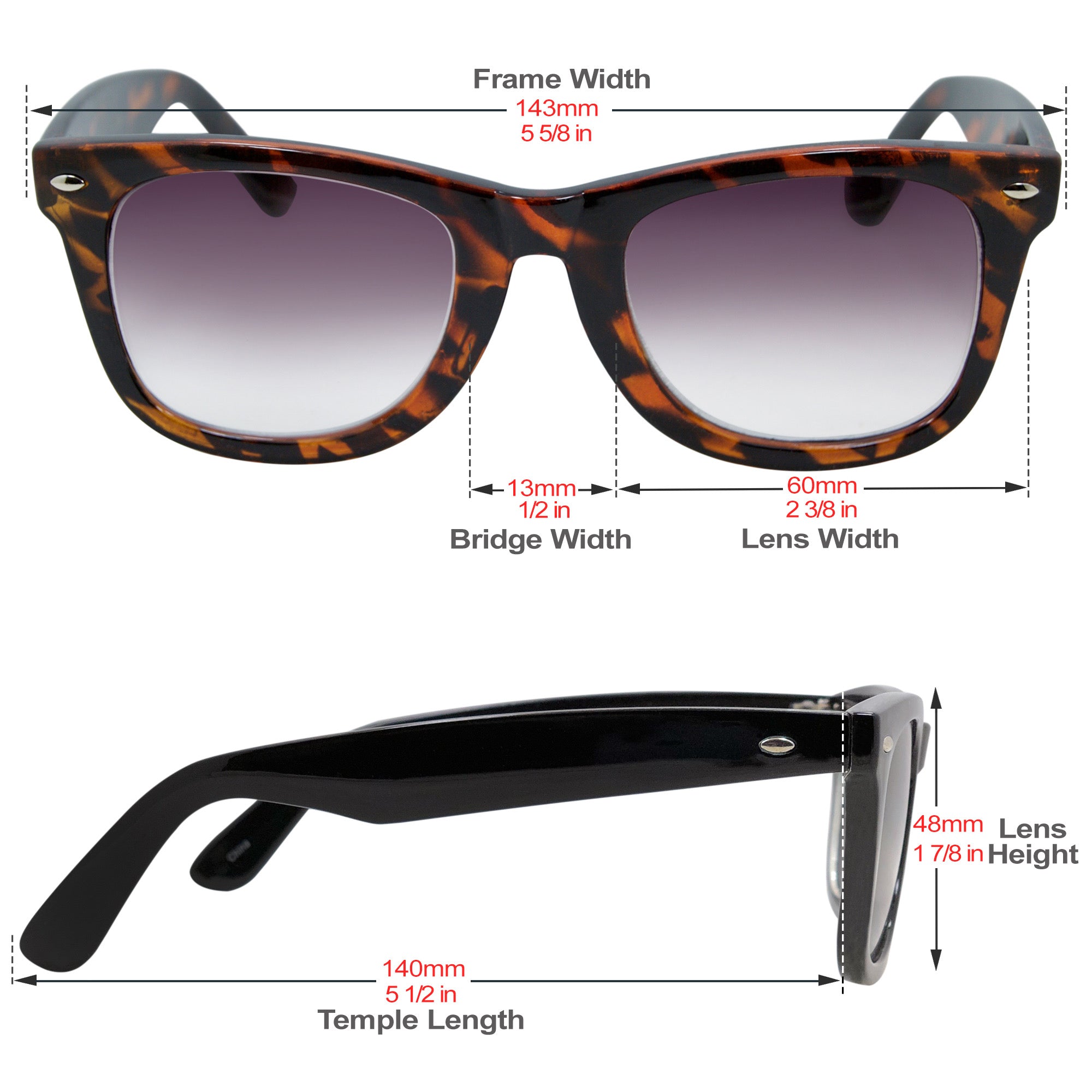 Eyecool Classic Wayfarer Full Reader Sunglasses In Style Eyes 