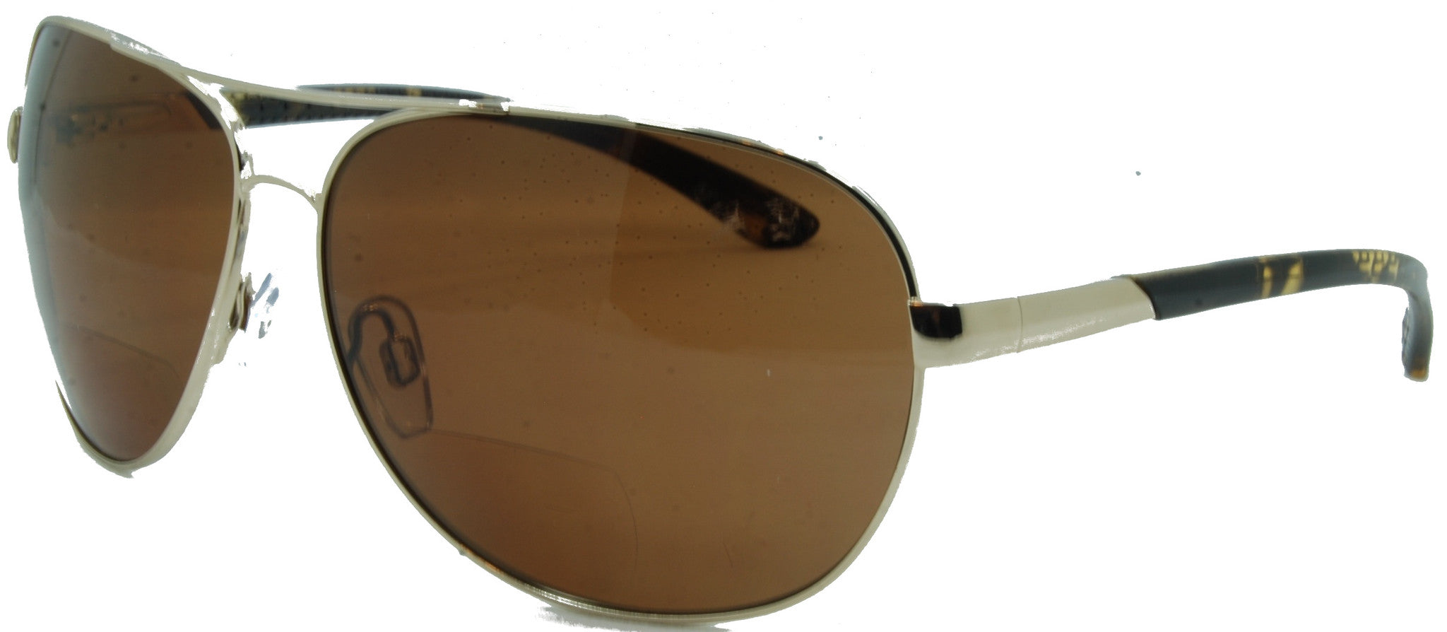 C Moore Polarized Aviator Nearly Invisible Line Bifocal Sunglasses In 