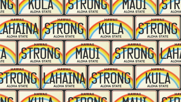 "Maui Strong" License Plates