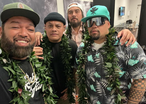 Rebel SoulJahz (Bubba on the right wearing Oahu Golf Apparel - "It's About Time Manoa" - OGA Men's Polo - Black and Green)