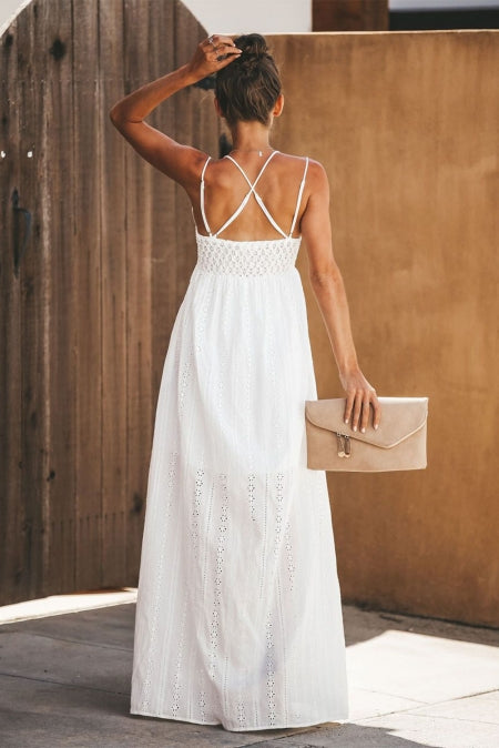 white summer party dress
