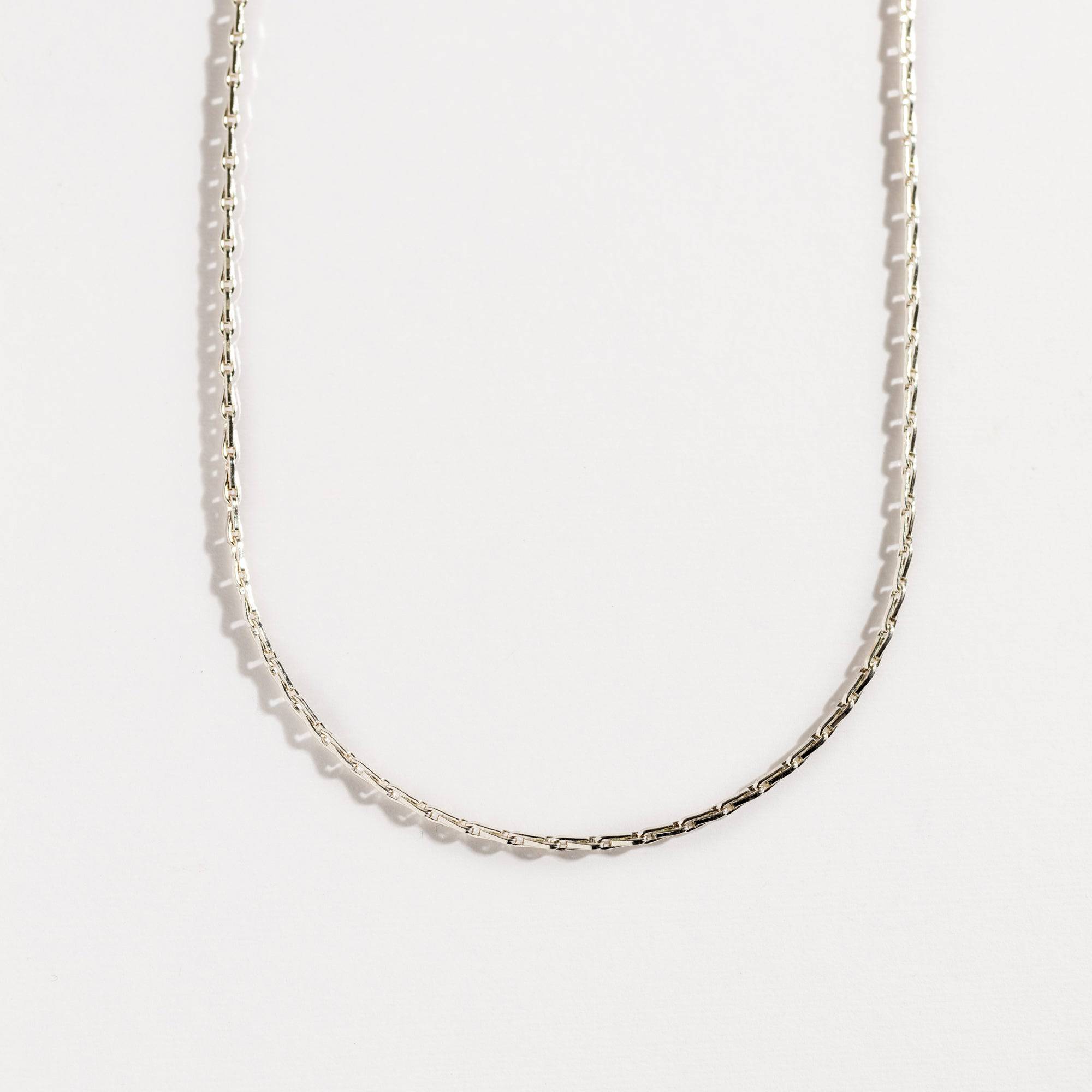 Barleycorn Silver Chain Necklace