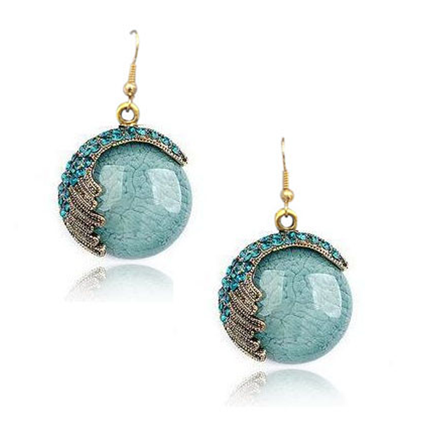 Bohemian Gemstone Pendant Earrings – Ashley Jewels