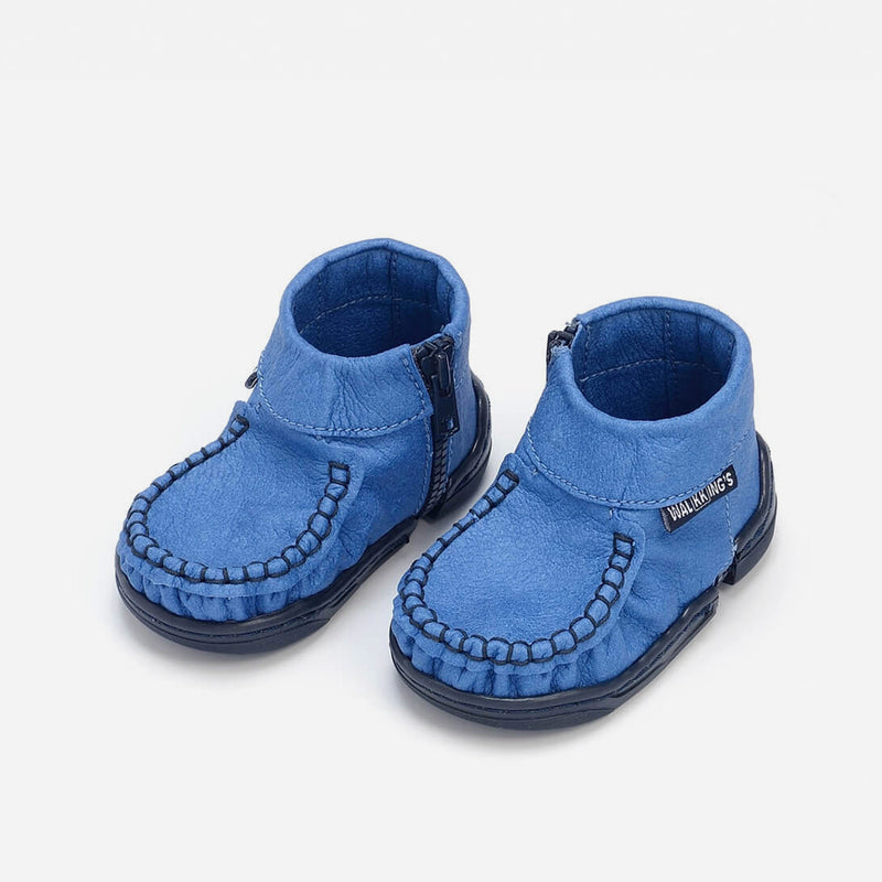 Blue Baby Walking Shoes- Walkking's Baby Moccasins
