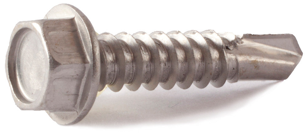 Plain Finish Pack of 10 410 Stainless Steel Self-Drilling Screw #12-14 Thread Size Hex Washer Head #5 Drill Point 1-1/4 Length Hex Drive Plain Finish Pack of 10 410 Stainless Steel Self-Drilling Screw #12-14 Thread Size Hex Washer Head #5 Drill Point 1-1/4 Length Hex Drive