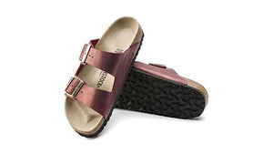 birkenstock arizona washed metallic port