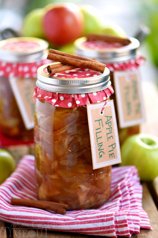 Apple Pie Filling in a Mason Jar
