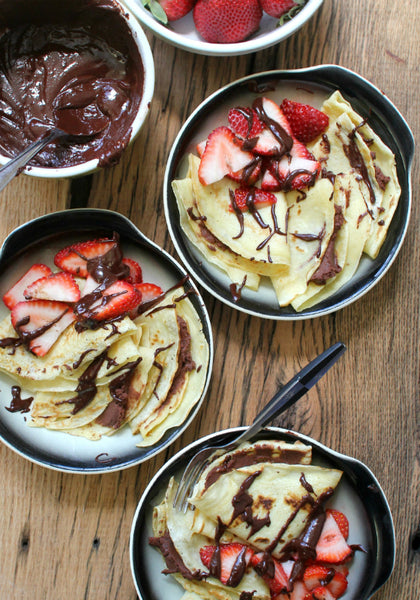 Dark Chocolate Filled Crepes