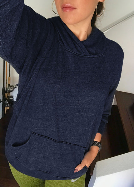 Navy Blue Bun relaxed Daily Nursing Hoodie