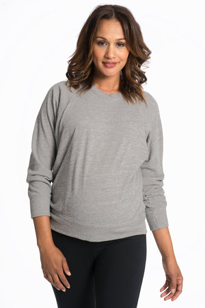 Relax Maternity Nursing Pullover - 6 Colors Sweater robertwilsonassociates Nursing Apparel small 2/4 gray 