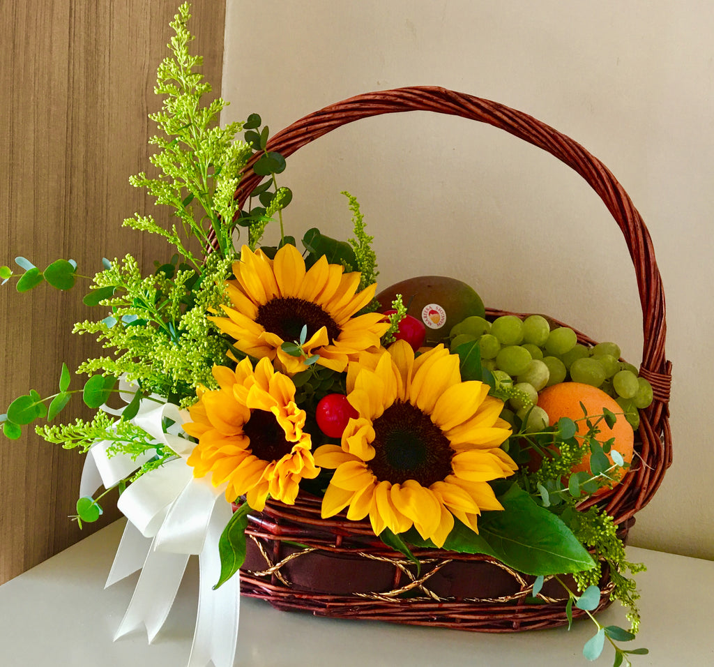 Flower and Fruit Basket | Well Wishes Basket Singapore | JW Florist