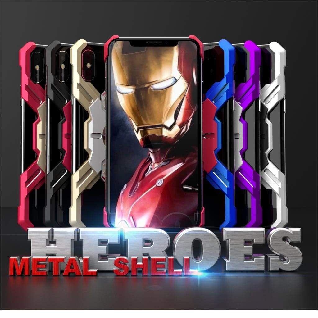 Coque des Héros Protection Antichoc En Métal pour iPhone