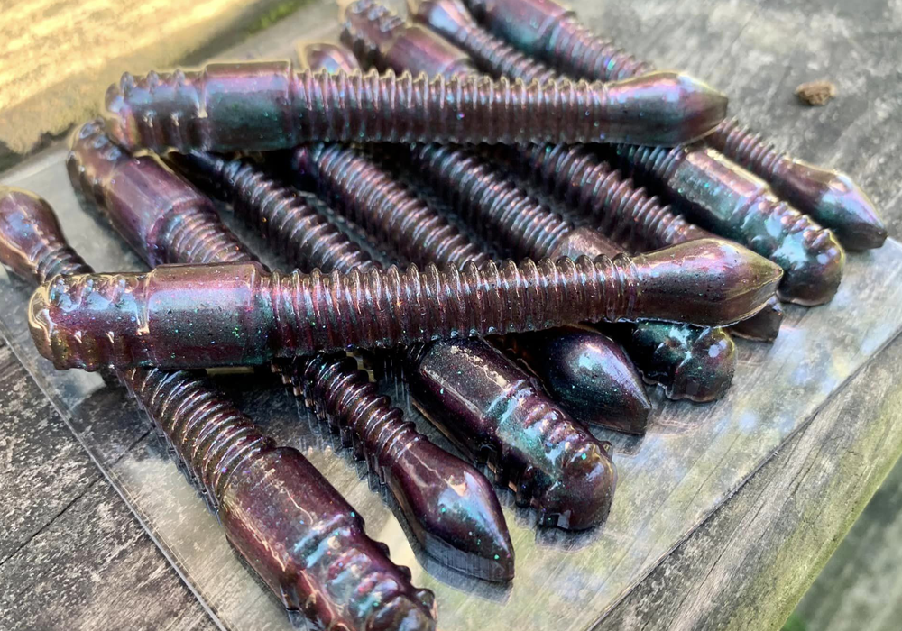 aven Super Colorshift and Raven Superflake on Fishing Baits