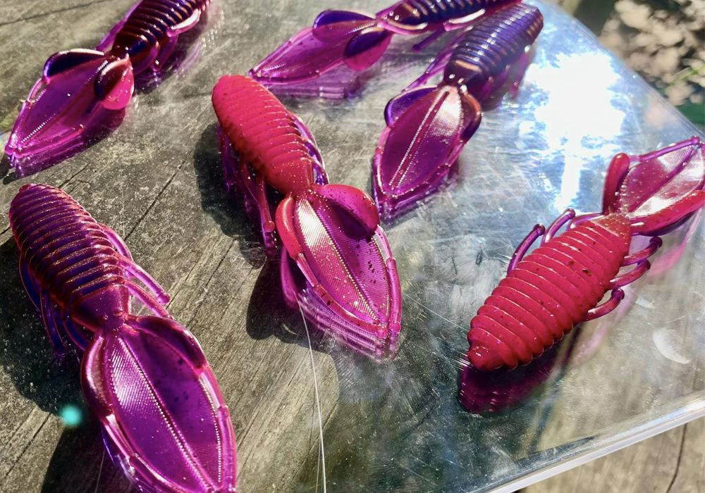 Nero Super Colorshift and Hades Superflake on Fishing Baits