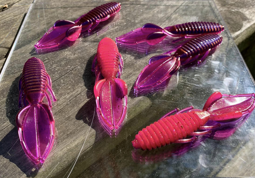 Nero Super Colorshift and Hades Superflake on Fishing Baits