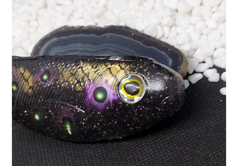 T-Rex and Aphrodite Super Colorshift Pearl on Fishing Baits