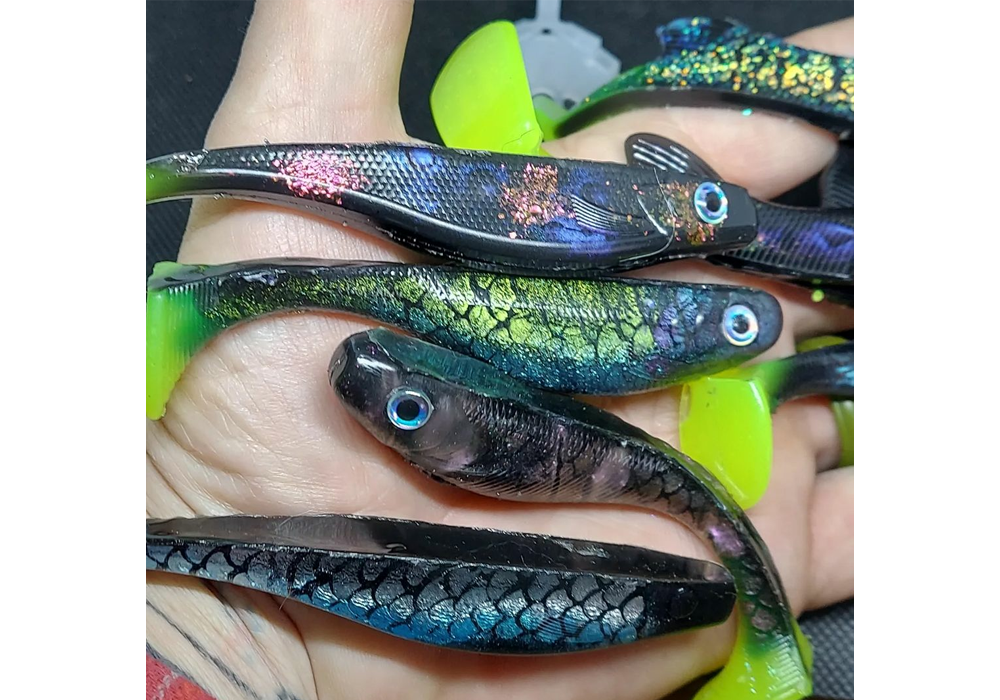 Nero, Aphrodite, and Hades SuperFlake on Fishing Baits