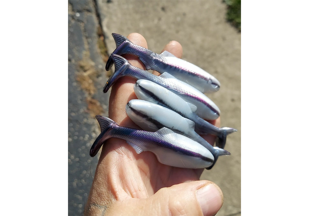 Peruvian and Raven Super Colorshift on Fishing Baits