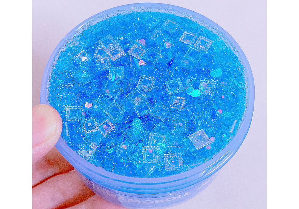 Diamond Blue and Sub-Zero Holographic on Slime