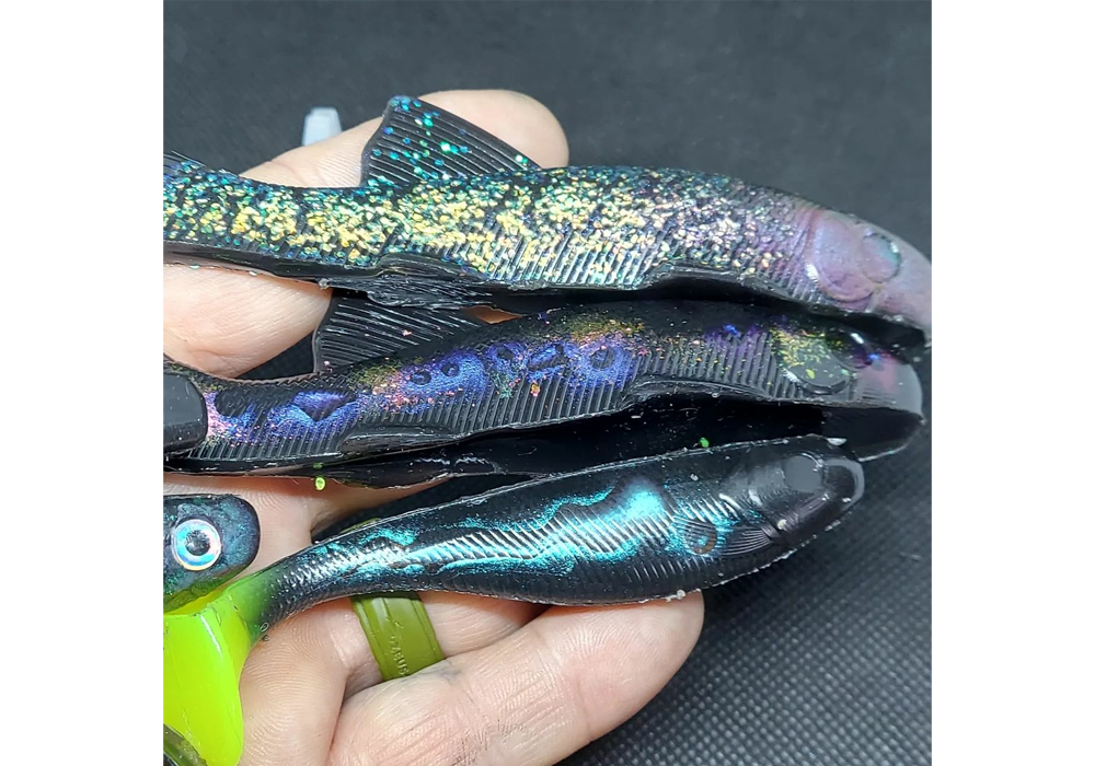 Nero, Aphrodite, and Hades SuperFlake on Fishing Baits