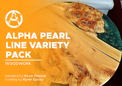 Alpha Pearl Line Variety Pack on Woodwork