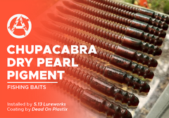 Chupacabra Dry Pearl Pigment on Fishing Baits