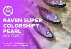 Raven Super Colorshift Pearl on Fishing Baits