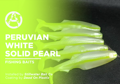 Peruvian White Solid Pearl on Fishing Baits