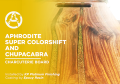 Aphrodite Super Colorshift and Chupacabra on Charcuterie Board