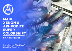 Maui, Xenon & Aphrodite Super Colorshift on Fishing Baits