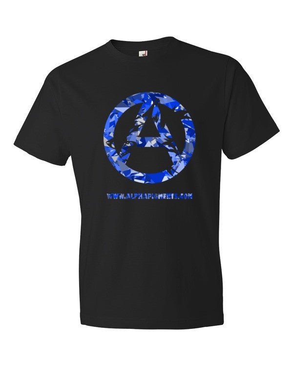 Blue Camo Short sleeve t-shirt - Alpha Pigments product image