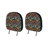 Colorful snake plant pattern Car Headrest Cover