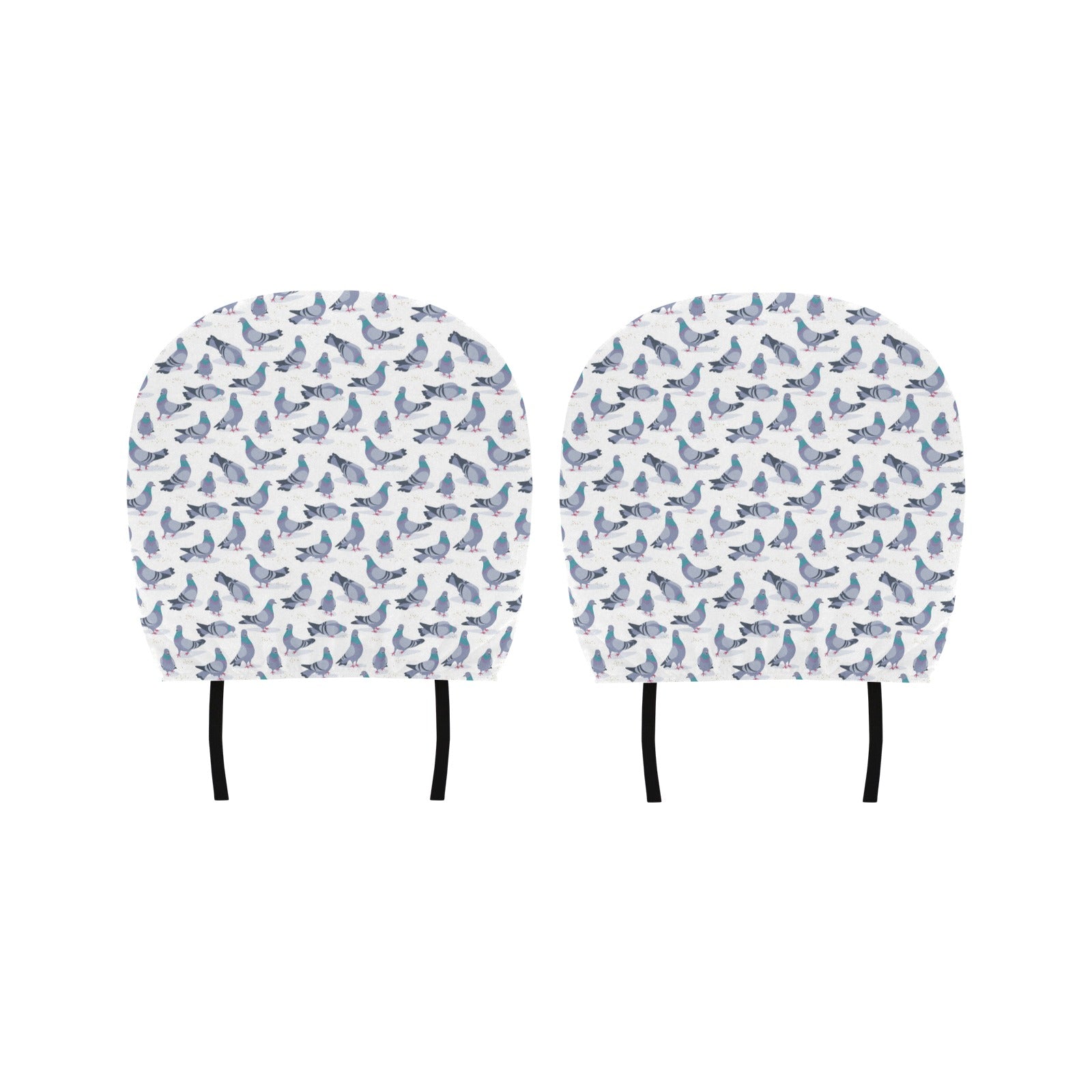 Pigeon Pattern Print Design 03 Car Headrest Cover