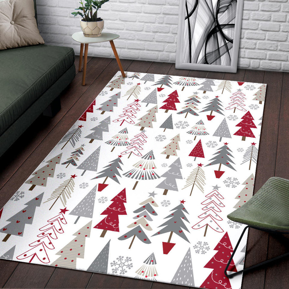 Cute Christmas Tree Pattern Area Rug Ccgoodshop