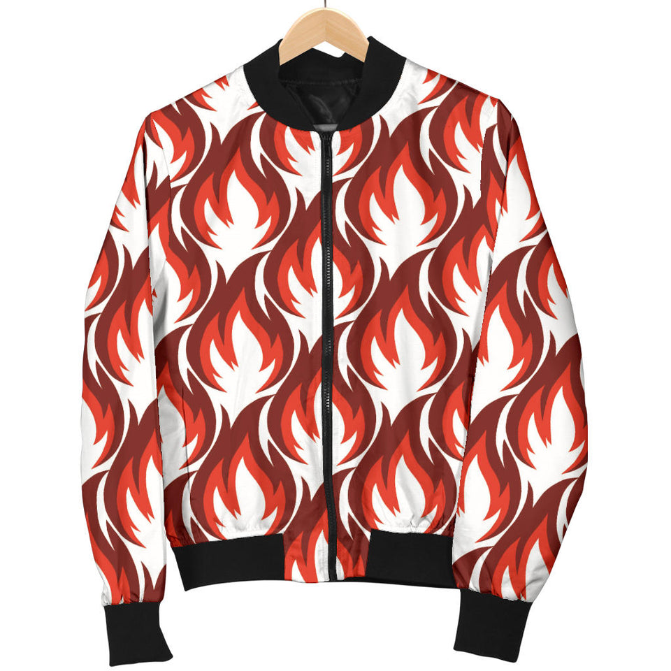 Fire Flame Symbol Design Pattern Women'S Bomber Jacket ...