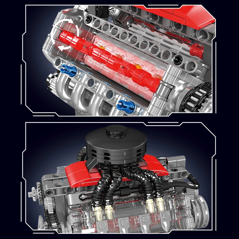 Jeu de construction adulte moteur V8 LSX 458
