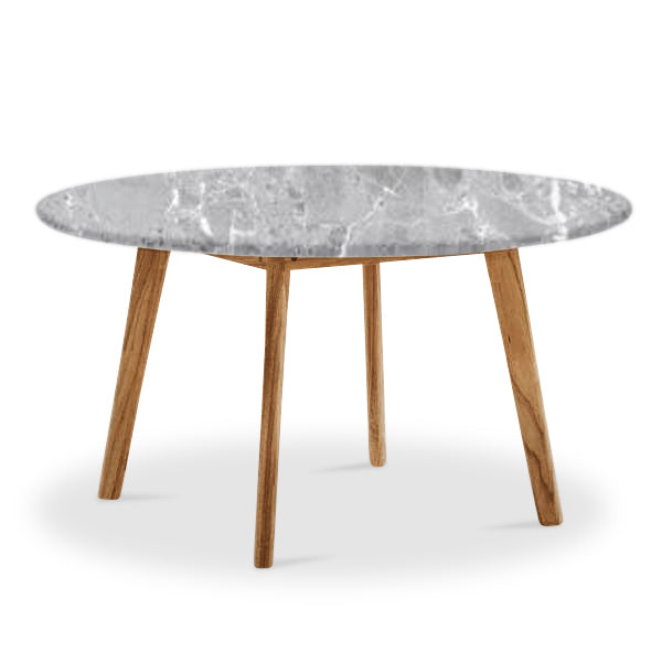 Mitzi 120cm Round Grey Marble Dining Table Modern Home Interiors
