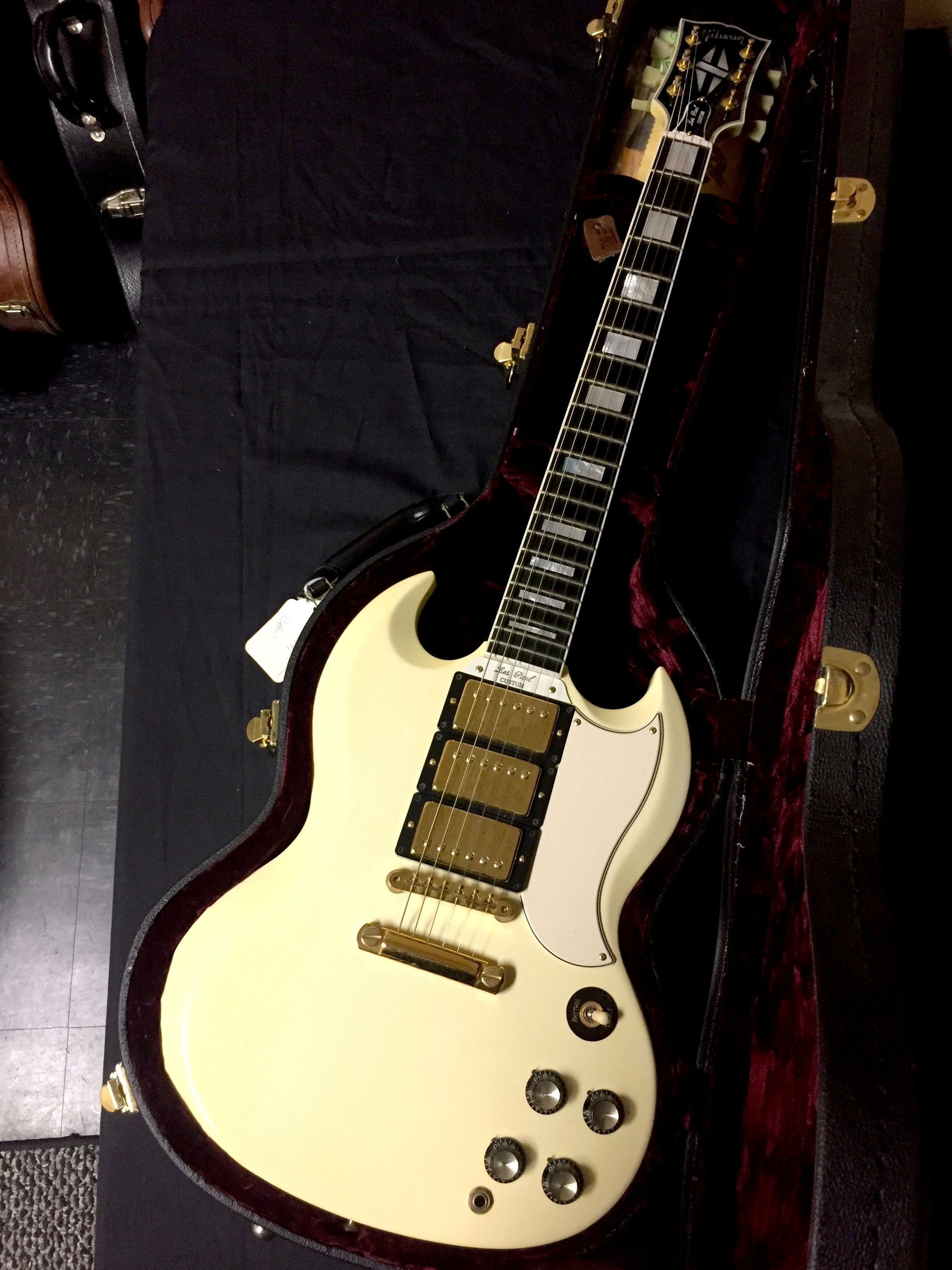 Gibson Sg Custom White Sold Jimmy Wallace Guitars