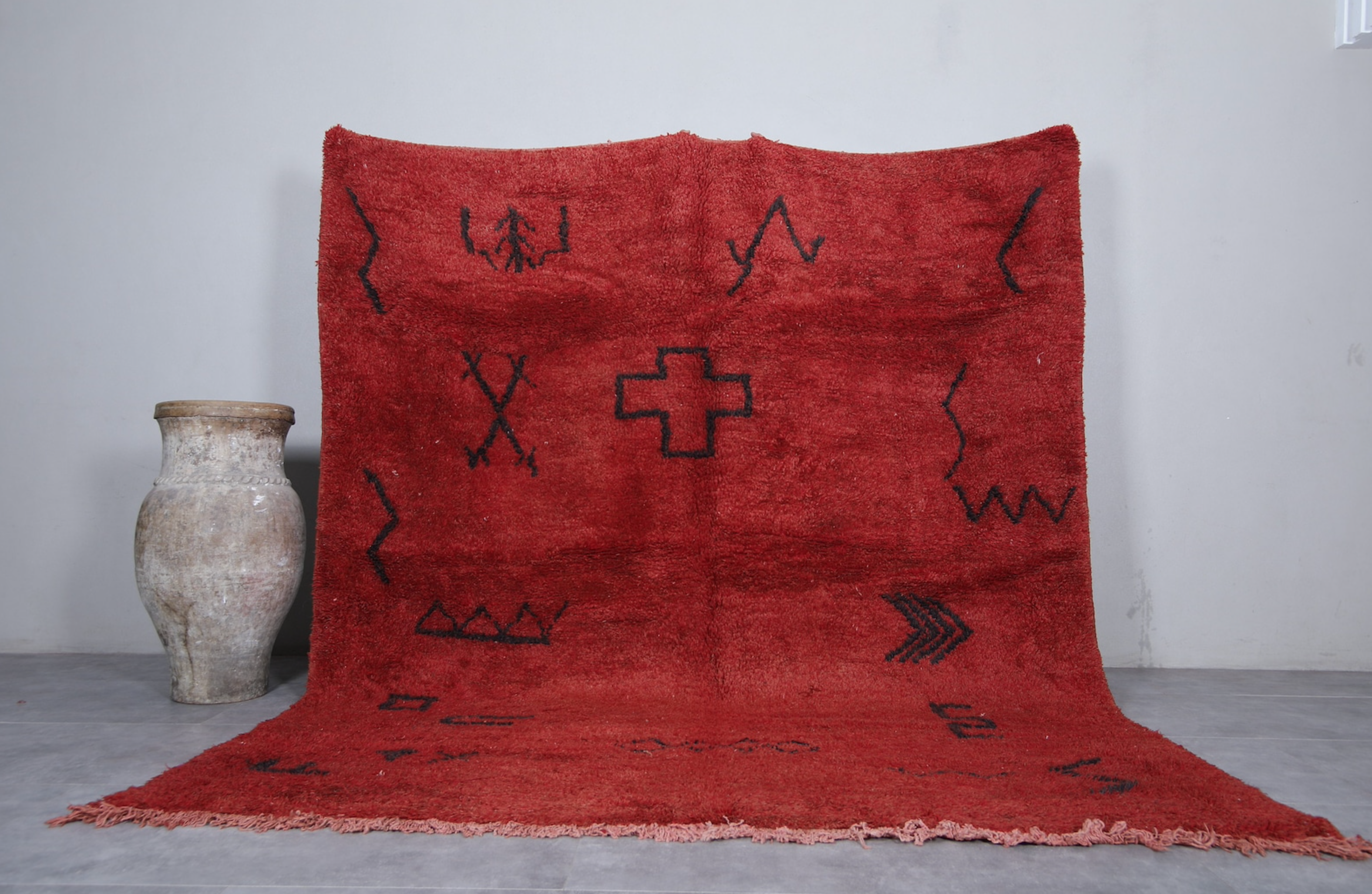 Red morocco rug