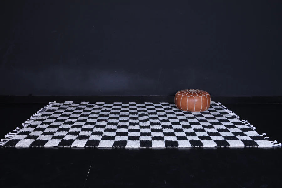 checkered rug